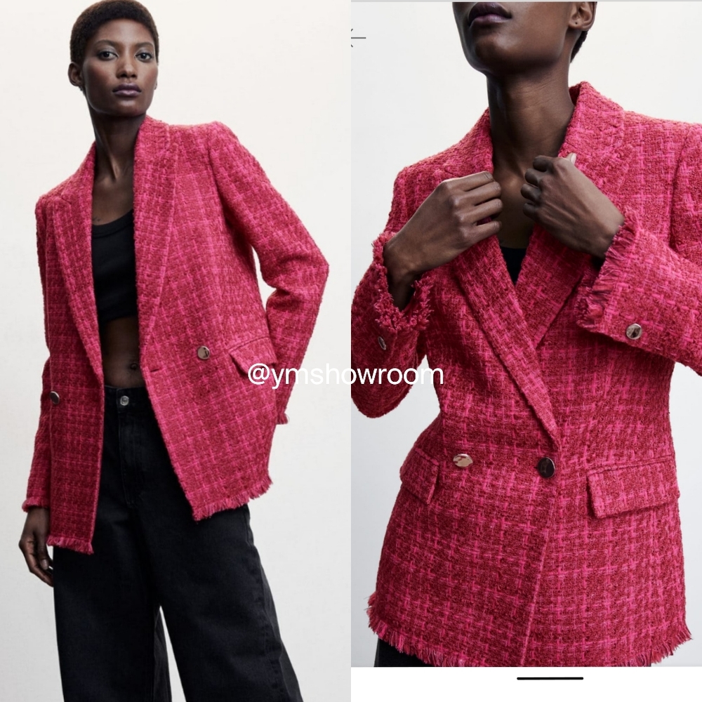 MANGO Tweed blazer